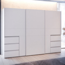 Biała szafa przesuwna 270 cm Winn 2 | Meble Forte