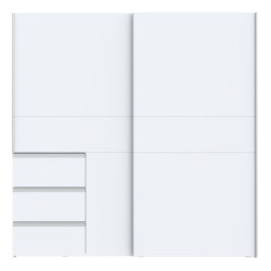 Biała szafa przesuwna 200 cm Winn 2 – kompaktowa i funkcjonalna