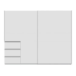 Biała szafa przesuwna 250 cm Winn 2 | Meble Forte