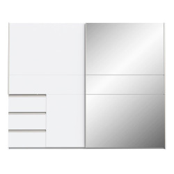 Biała szafa przesuwna z lustrem 250 cm | kolekcja Winn 2