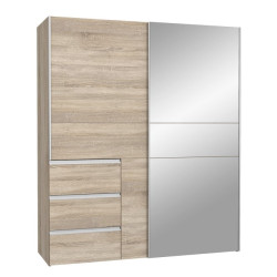 Szafa 170 cm WINN 2 z lustrem – dąb sonoma