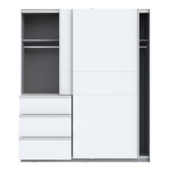 Biała szafa 170 cm WINN 2  – wygodna organizacja przestrzeni