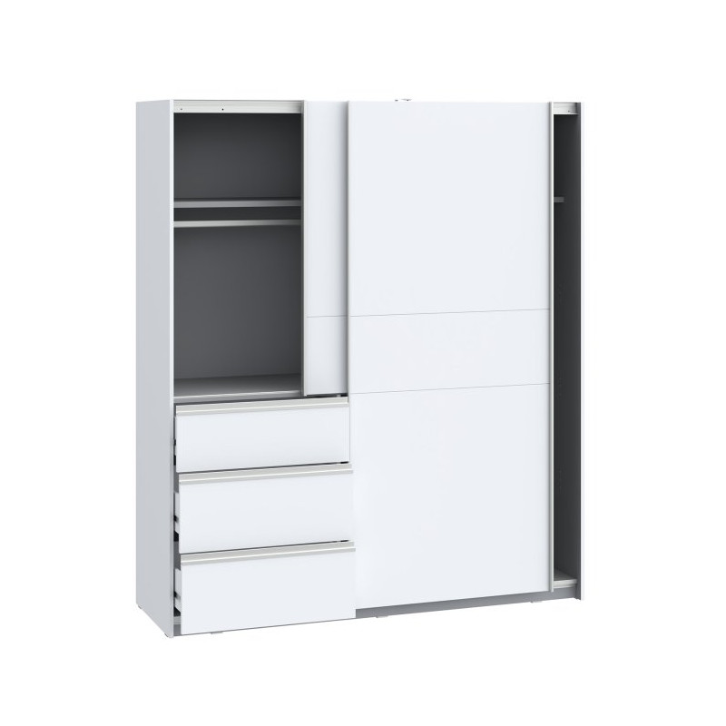 Biała szafa 170 cm WINN 2  – wygodna organizacja przestrzeni