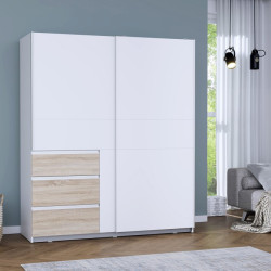 Szafa 170 cm WINN 2 dąb artisan/beton | Meble Forte
