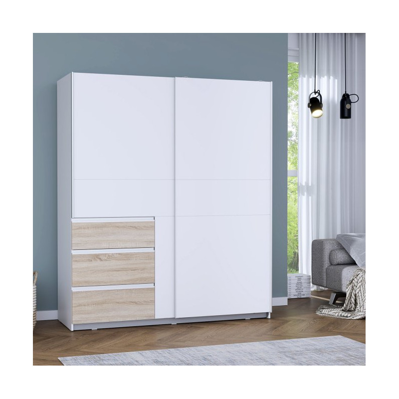 Szafa 170 cm WINN 2 dąb artisan/beton | Meble Forte