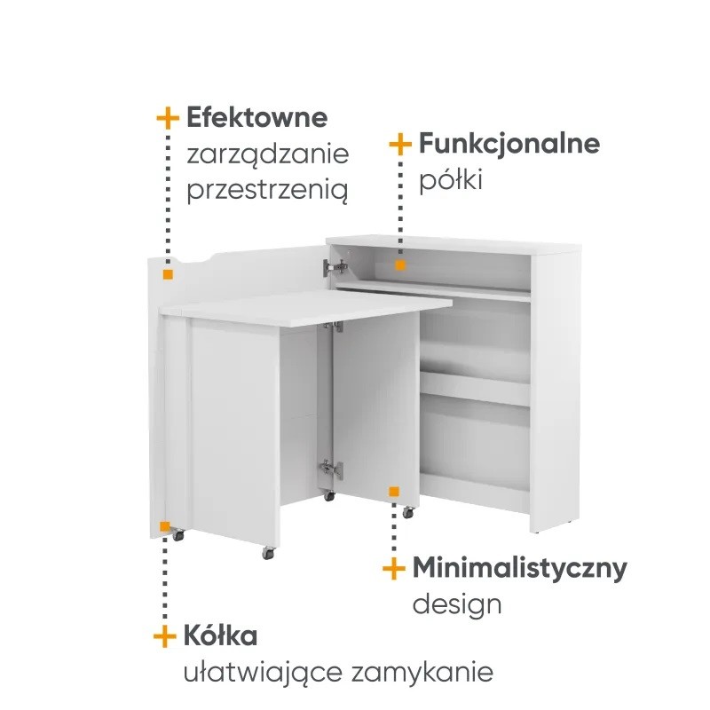 Biurko rozkładane WORK CONCEPT SLIM Lenart