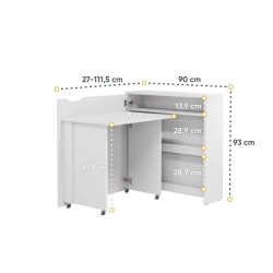 Biurko rozkładane WORK CONCEPT SLIM Lenart