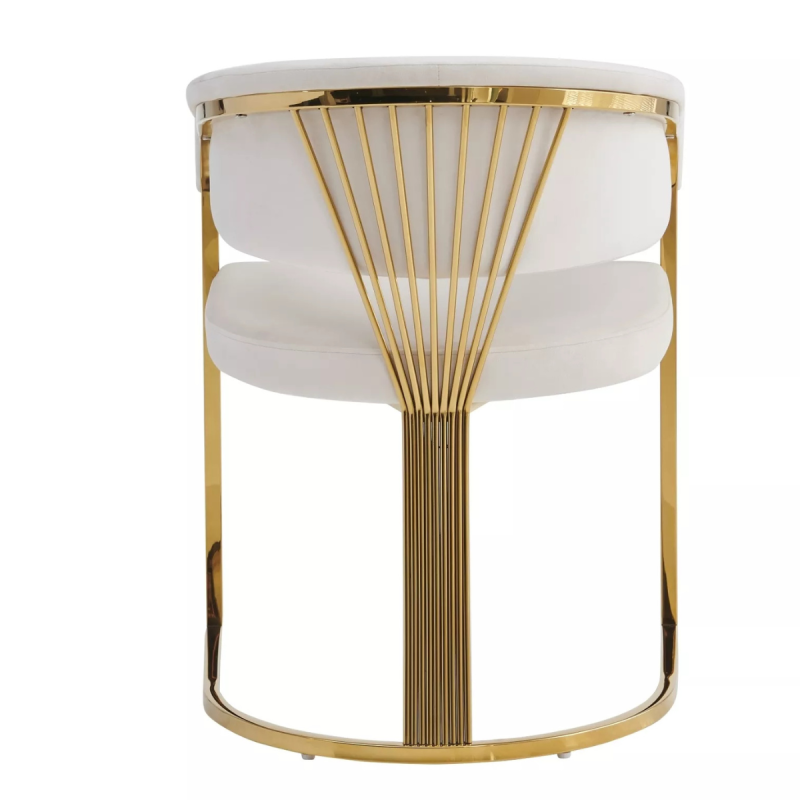 Krzesło tapicerowane Crown Velvet Bluvel 22 jasny beż