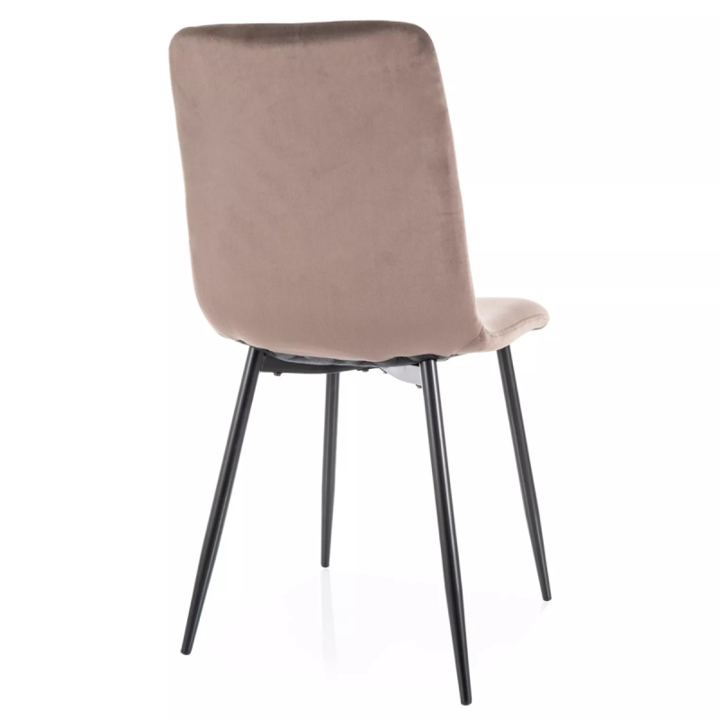 Krzesło tapicerowane Daren Velvet Bluvel 38 cappuccino