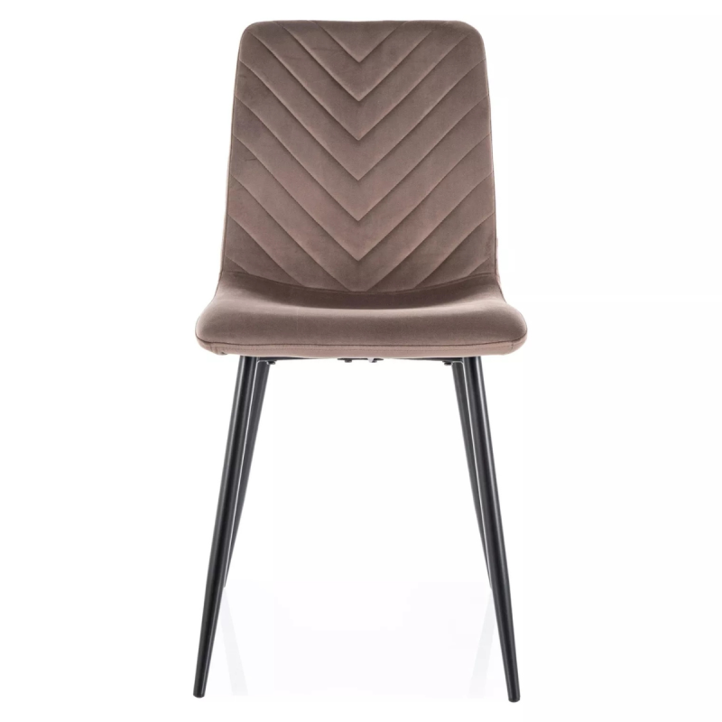 Krzesło tapicerowane Daren Velvet Bluvel 38 cappuccino