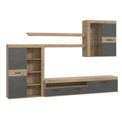 Meblościanka Zumba ZMBM014LB  – nowoczesna aranżacja salonu