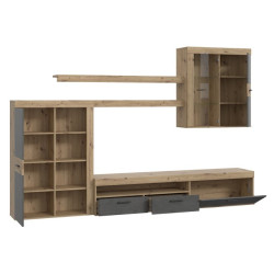 Meblościanka Zumba ZMBM014LB  – nowoczesna aranżacja salonu