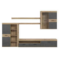 Meblościanka Zumba ZMBM014LB  – nowoczesna aranżacja salonu