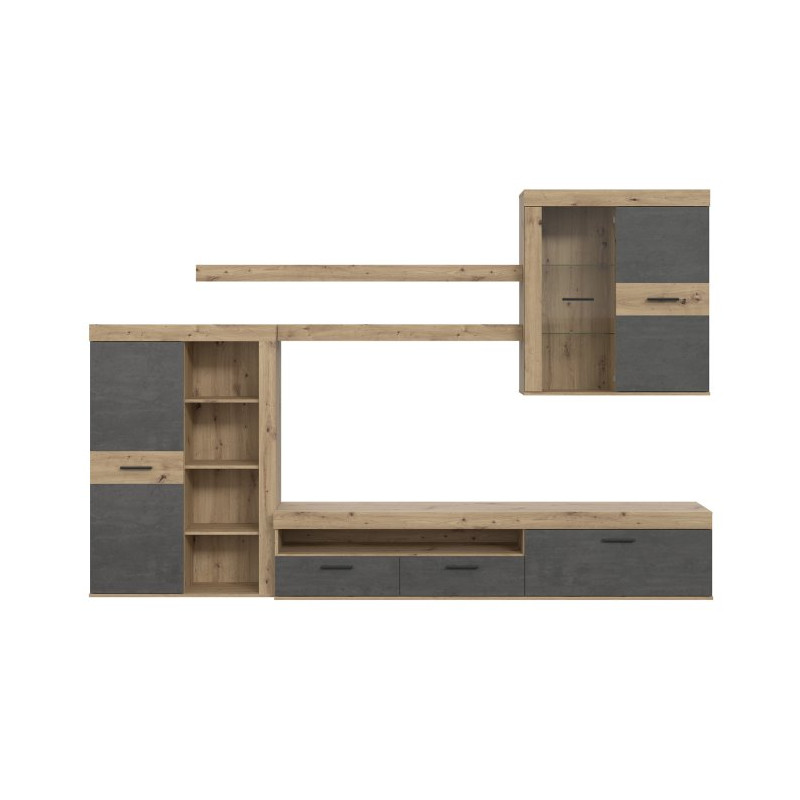 Meblościanka Zumba ZMBM014LB  – nowoczesna aranżacja salonu