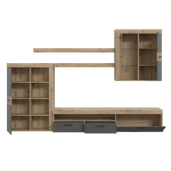 Meblościanka Zumba ZMBM014LB  – nowoczesna aranżacja salonu