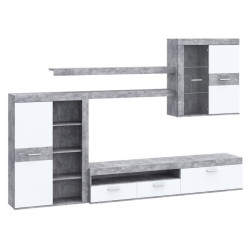 Meblościanka Zumba ZMBM01L – nowoczesna strefa RTV do salonu