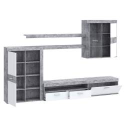 Meblościanka Zumba ZMBM01L – nowoczesna strefa RTV do salonu