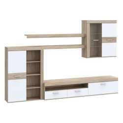 Meblościanka Zumba ZMBM01L | biały/dąb sonoma