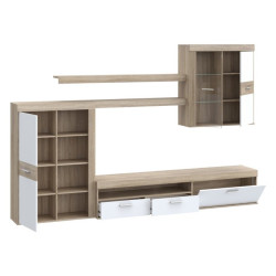 Meblościanka Zumba ZMBM01L | biały/dąb sonoma