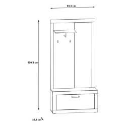 Garderoba do przedpokoju Zumba ZMBD04 – praktyczna organizacja