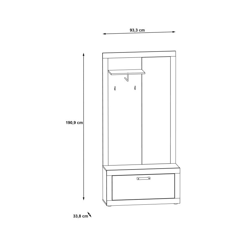Garderoba do przedpokoju Zumba ZMBD04 – praktyczna organizacja