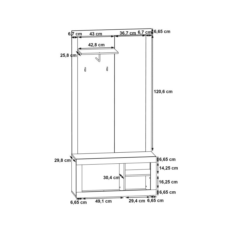 Garderoba do przedpokoju Zumba ZMBD04 – praktyczna organizacja