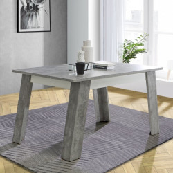 Stół rozkładany Zumba ZMBT423 140×90 cm | biały/beton