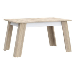 Stół rozkładany Zumba ZMBT423 140×90 cm | biały/dąb sonoma