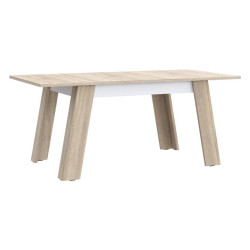 Stół rozkładany Zumba ZMBT423 140×90 cm | biały/dąb sonoma