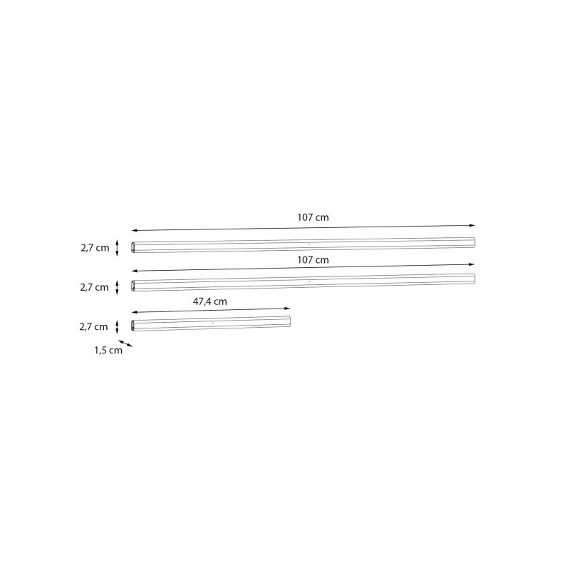 Zestaw drążków z oświetleniem LED Sophistispace  FORTE