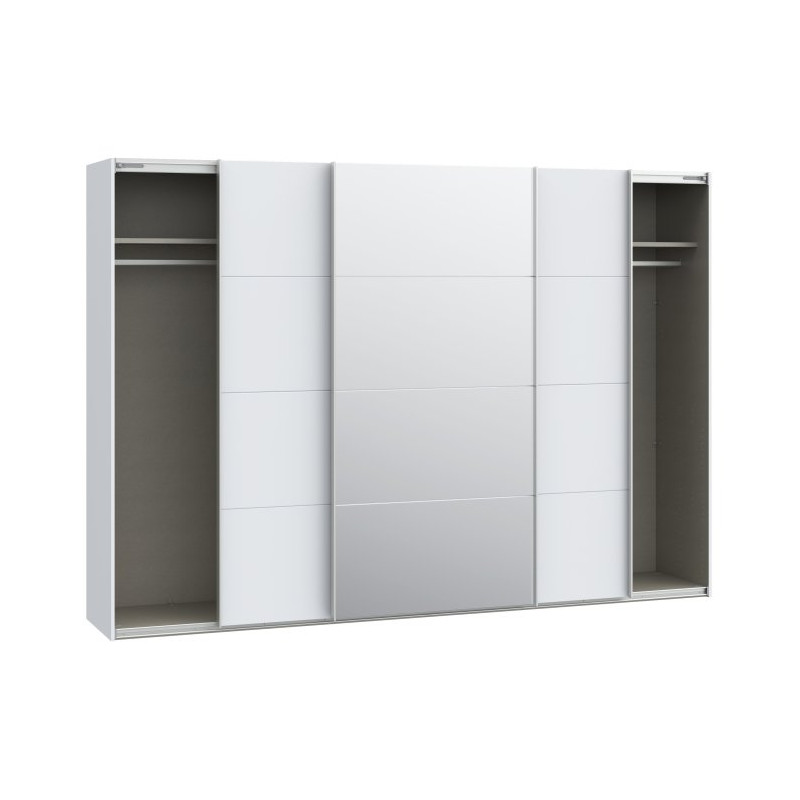 Biała szafa przesuwna z lustrem 300 cm | kolekcja Sophistispace