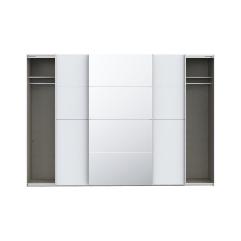 Biała szafa przesuwna z lustrem 300 cm | kolekcja Sophistispace
