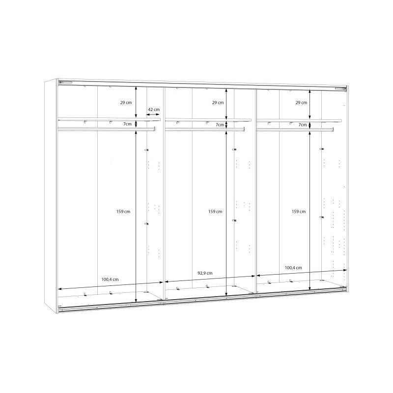 Szafa przesuwna Sophistispace SSQS23411 300 cm do garderoby