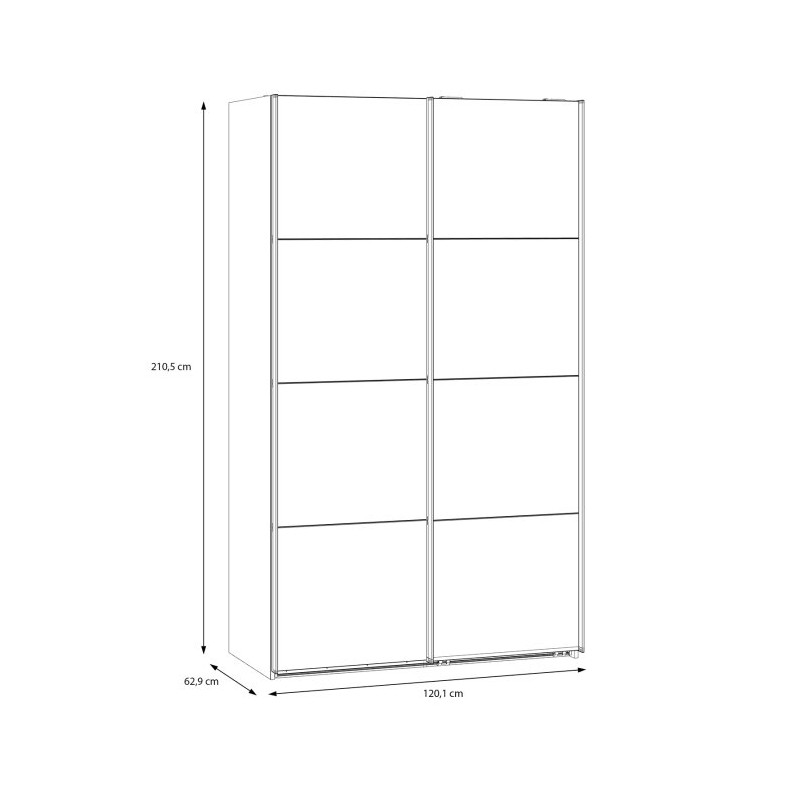 Szafa przesuwna Sophistispace 120 cm do małych wnętrz