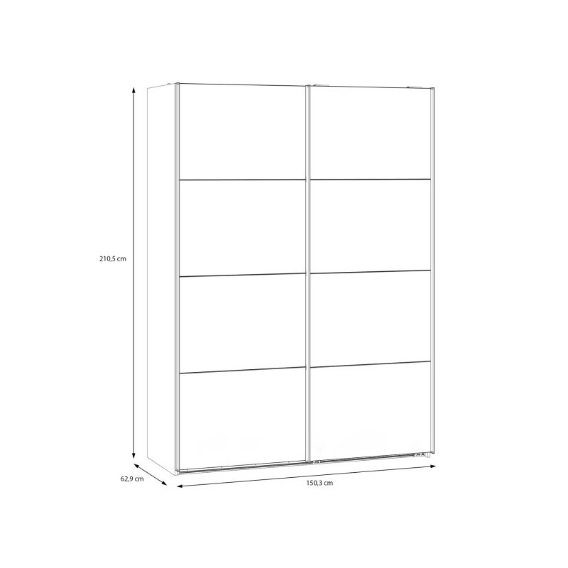 Szafa przesuwna 150 cm Sophistispace SSQS72411