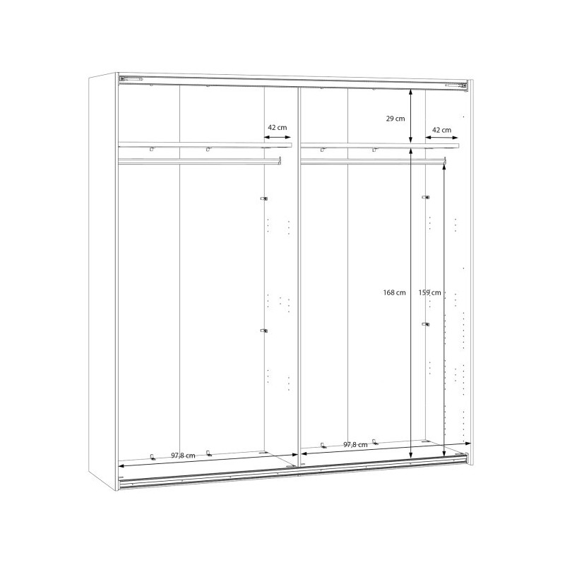 Szafa przesuwna 200 cm Sophistispace SSQS82411