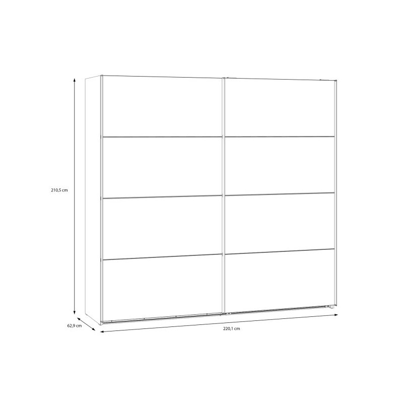 Szafa przesuwna 220 cm Sophistispace SSQS92411