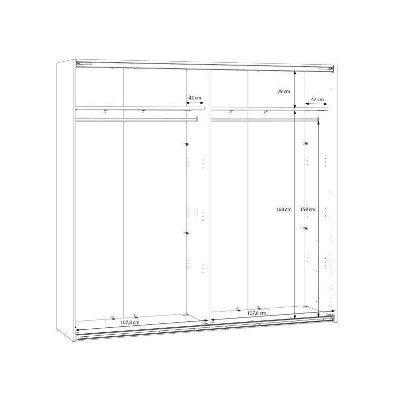 Szafa przesuwna 220 cm Sophistispace SSQS92411