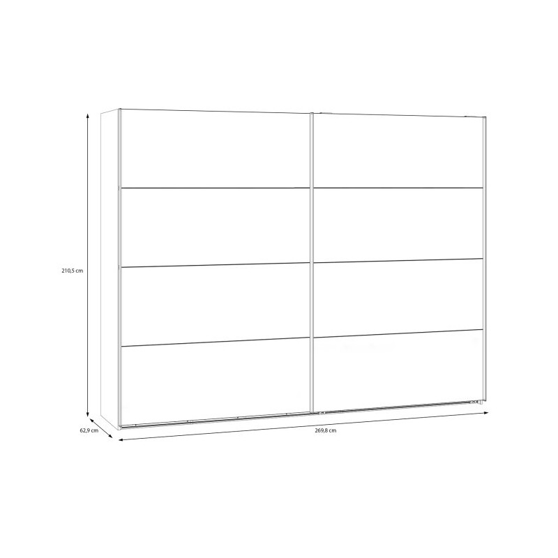 Szafa przesuwna 270 cm Sophistispace SSQS12411