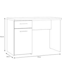 Biurko Winnie WNB935 140x80 cm old wood vintage