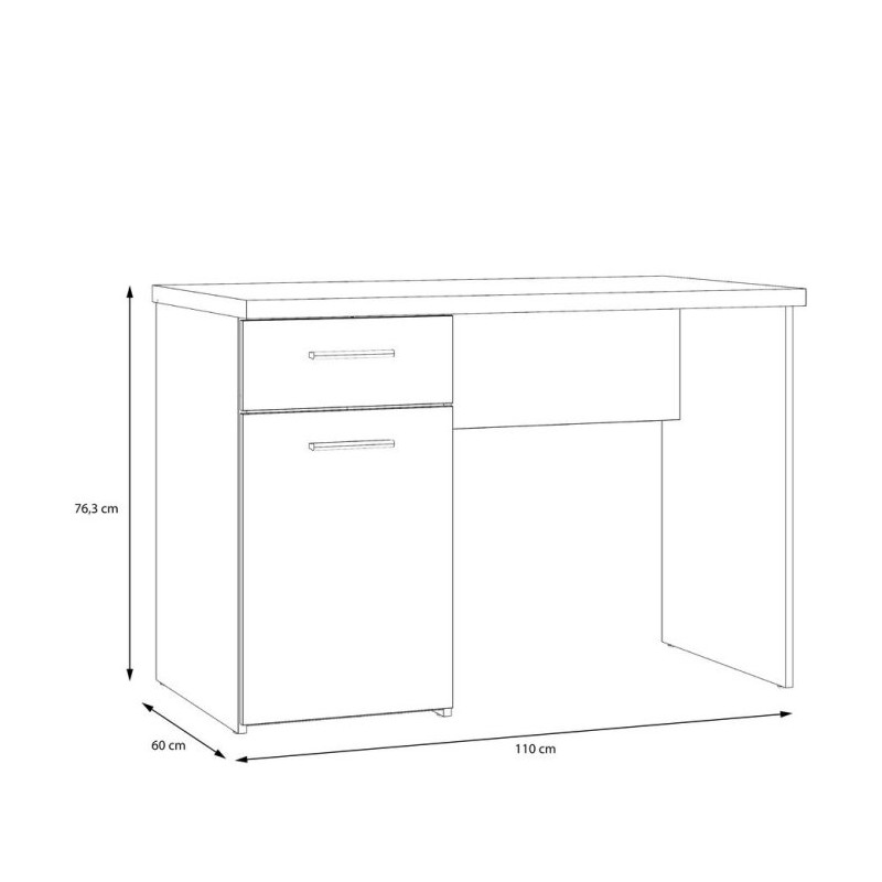 Biurko Winnie WNB935 140x80 cm old wood vintage