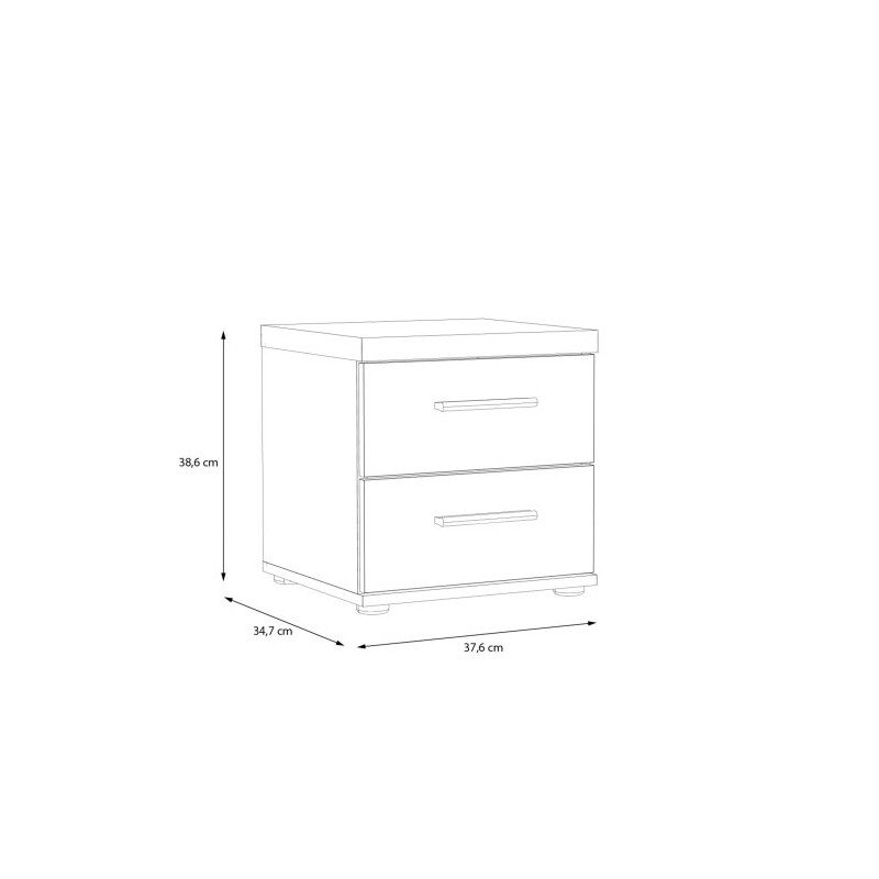 Mała szafka nocna 40 cm Winnie WNK08 do sypialni