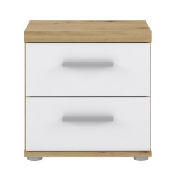 Mała szafka nocna 40 cm Winnie WNK08  - biały/dąb artisan