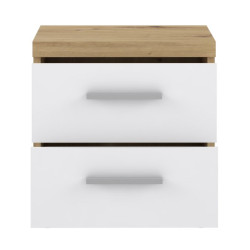 Mała szafka nocna 40 cm Winnie WNK08  - biały/dąb artisan