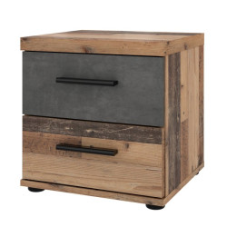 Mała szafka nocna 40 cm Winnie WNK08  - old wood vintage/beton