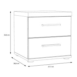 Mała szafka nocna 40 cm Winnie WNK08  - old wood vintage/beton