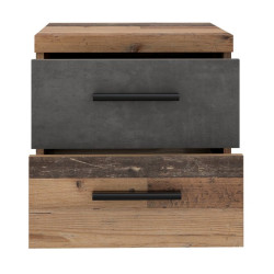 Mała szafka nocna 40 cm Winnie WNK08  - old wood vintage/beton