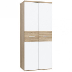 Szafa 80 cm Winnie biały/dąb sonoma | kompaktowa i stylowa