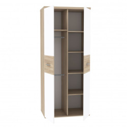 Szafa 80 cm Winnie biały/dąb sonoma | kompaktowa i stylowa