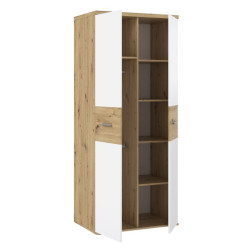 Szafa 80 cm Winnie biały/dąb artisan | kompaktowa i stylowa